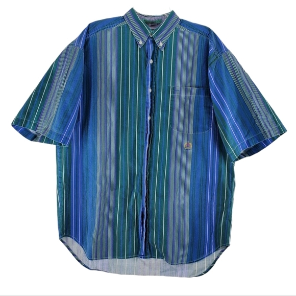 Vtg McIntosh Seymoor Shirt Mens L Button Down Multicolor Striped Pockets Cotton - Picture 13 of 14